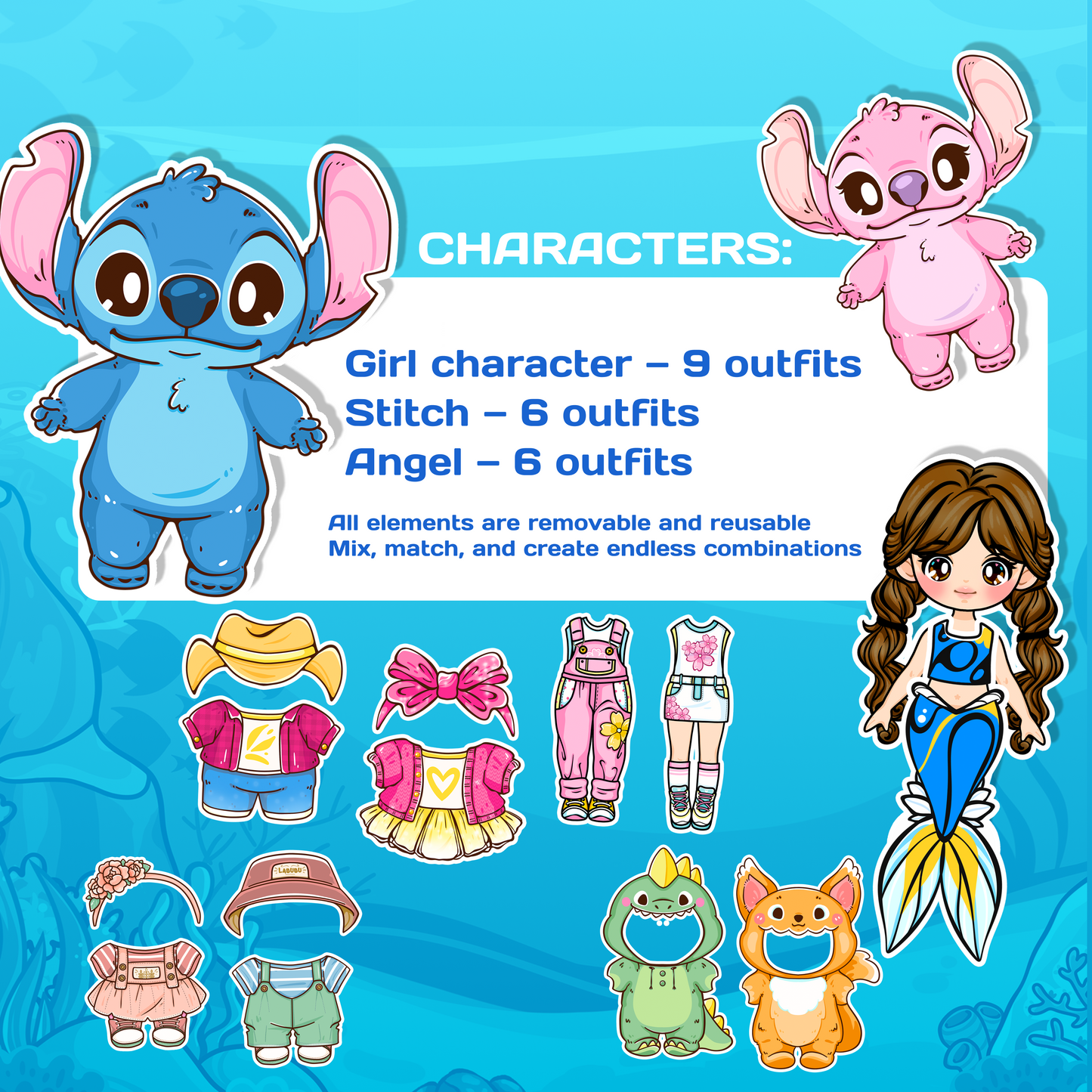 Doll House Play Book (2 cute fantasy friends and Girl)