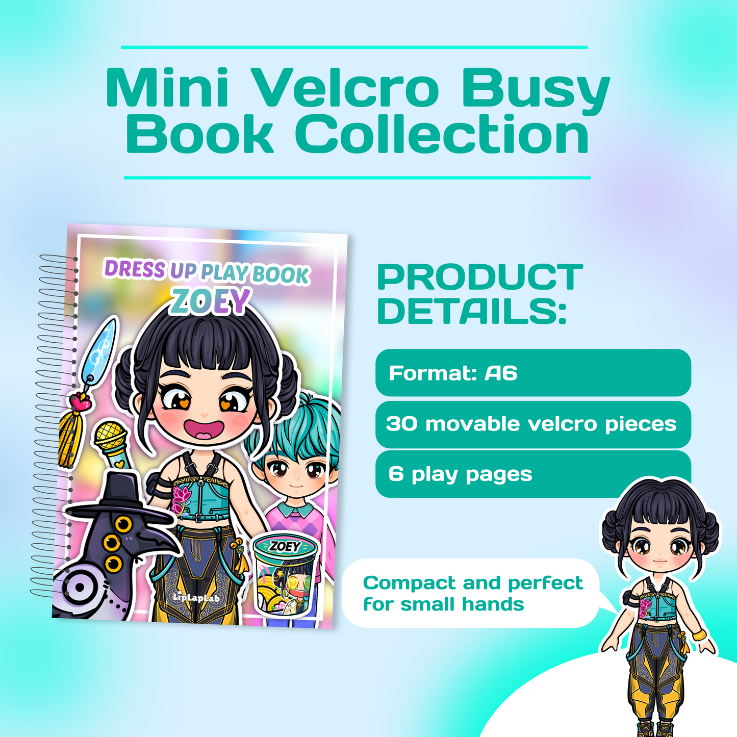 Mini Busy Book Gift Box for Girls & Boys | Kawaii Dress Up Play Set