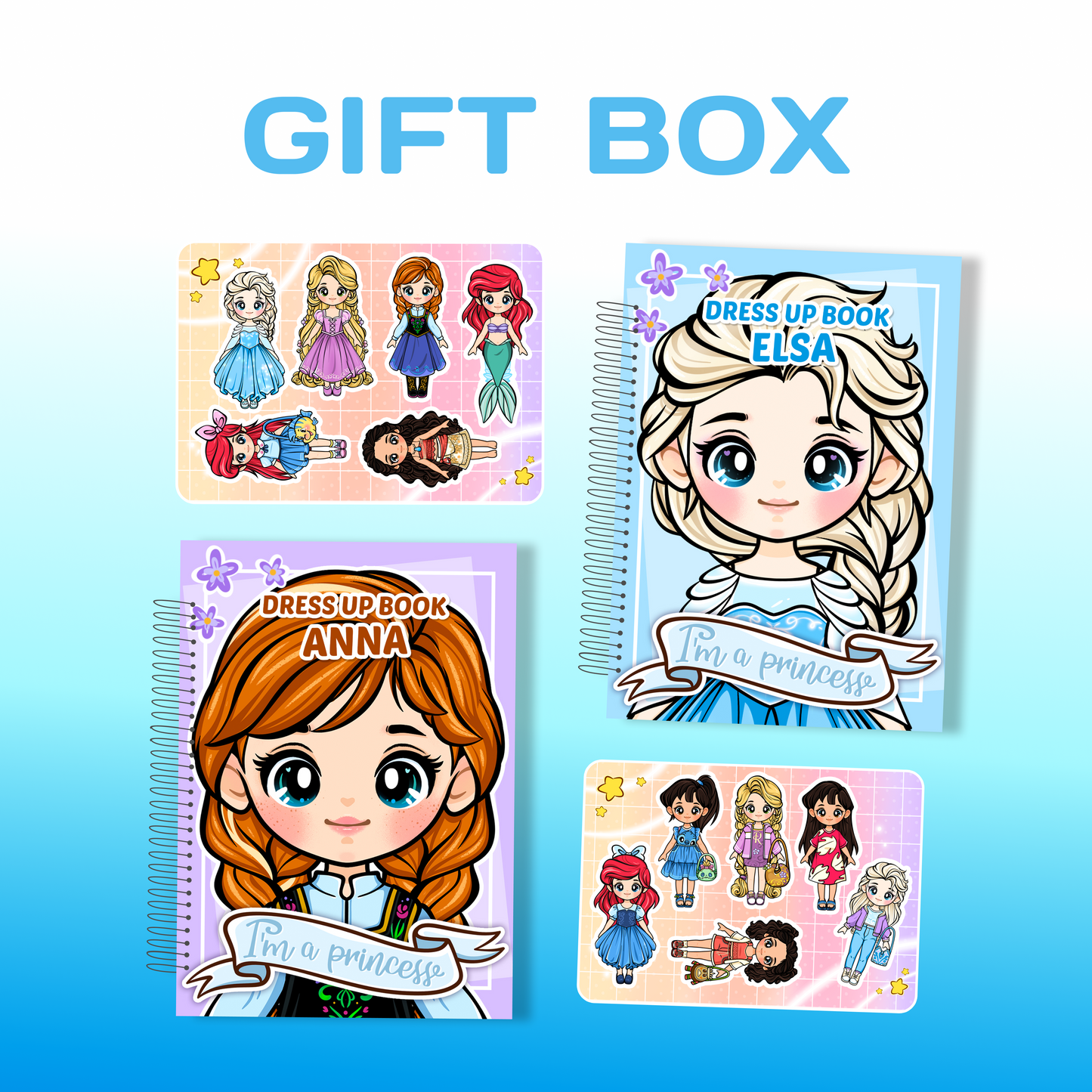 Puppenhaus-Geschenkbox (Mini-Bücher) – Mädchen & Jungen