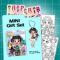 Mini Gift Set ZOEY| Interactive Dress-Up Book, Stickers, Coloring Pages & Keychain
