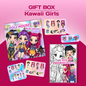 Kawaii Girls Gift Box | Interactive Busy Book + Coloring Book + Sticker Set | Creative Gift for Girls Age 3+