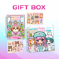 Puppenhaus-Geschenkbox (Mini-Bücher) – Mädchen & Jungen