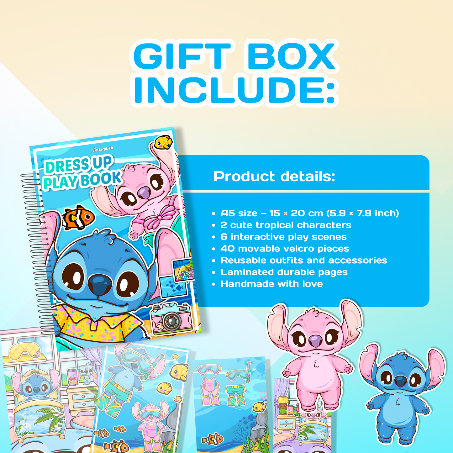 Puppenhaus-Geschenkbox (Mini-Bücher) – Mädchen & Jungen