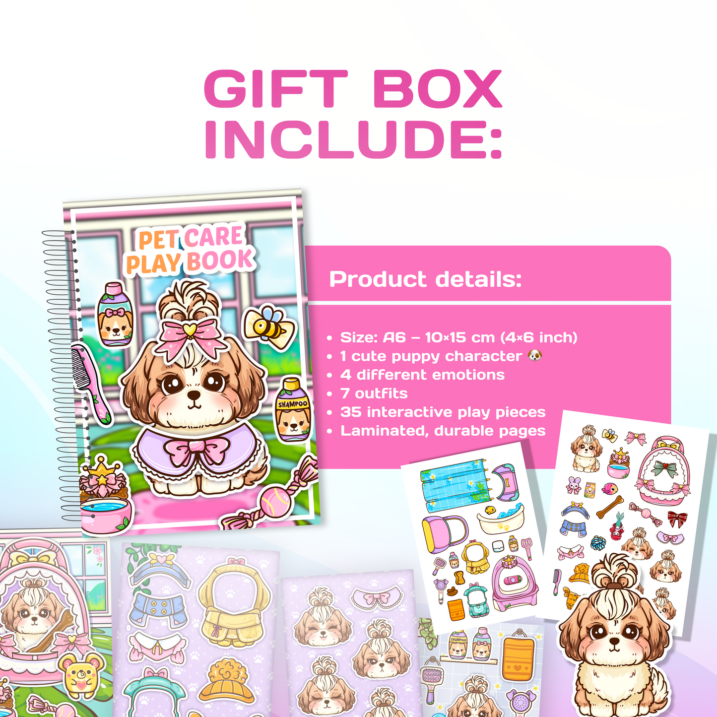 Puppenhaus-Geschenkbox (Mini-Bücher) – Mädchen & Jungen