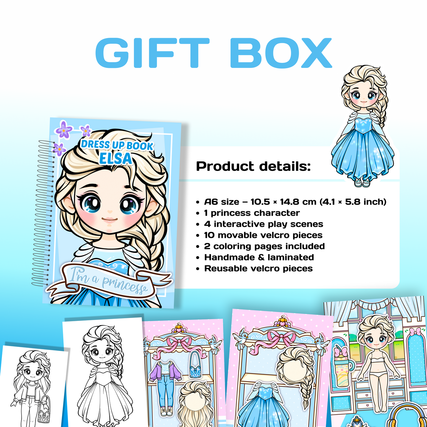 Puppenhaus-Geschenkbox (Mini-Bücher) – Mädchen & Jungen
