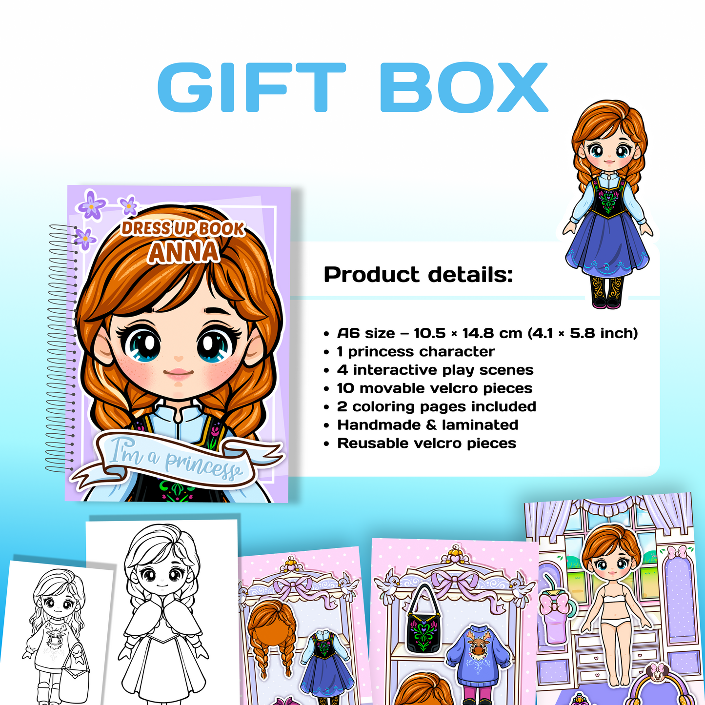 Puppenhaus-Geschenkbox (Mini-Bücher) – Mädchen & Jungen