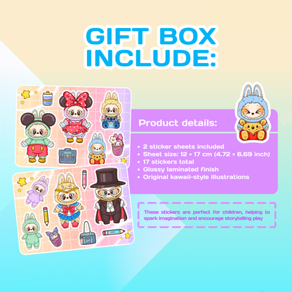 Puppenhaus-Geschenkbox (Mini-Bücher) – Mädchen & Jungen
