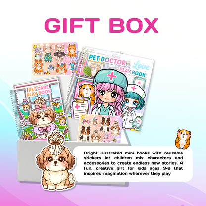 Puppenhaus-Geschenkbox (Mini-Bücher) – Mädchen & Jungen