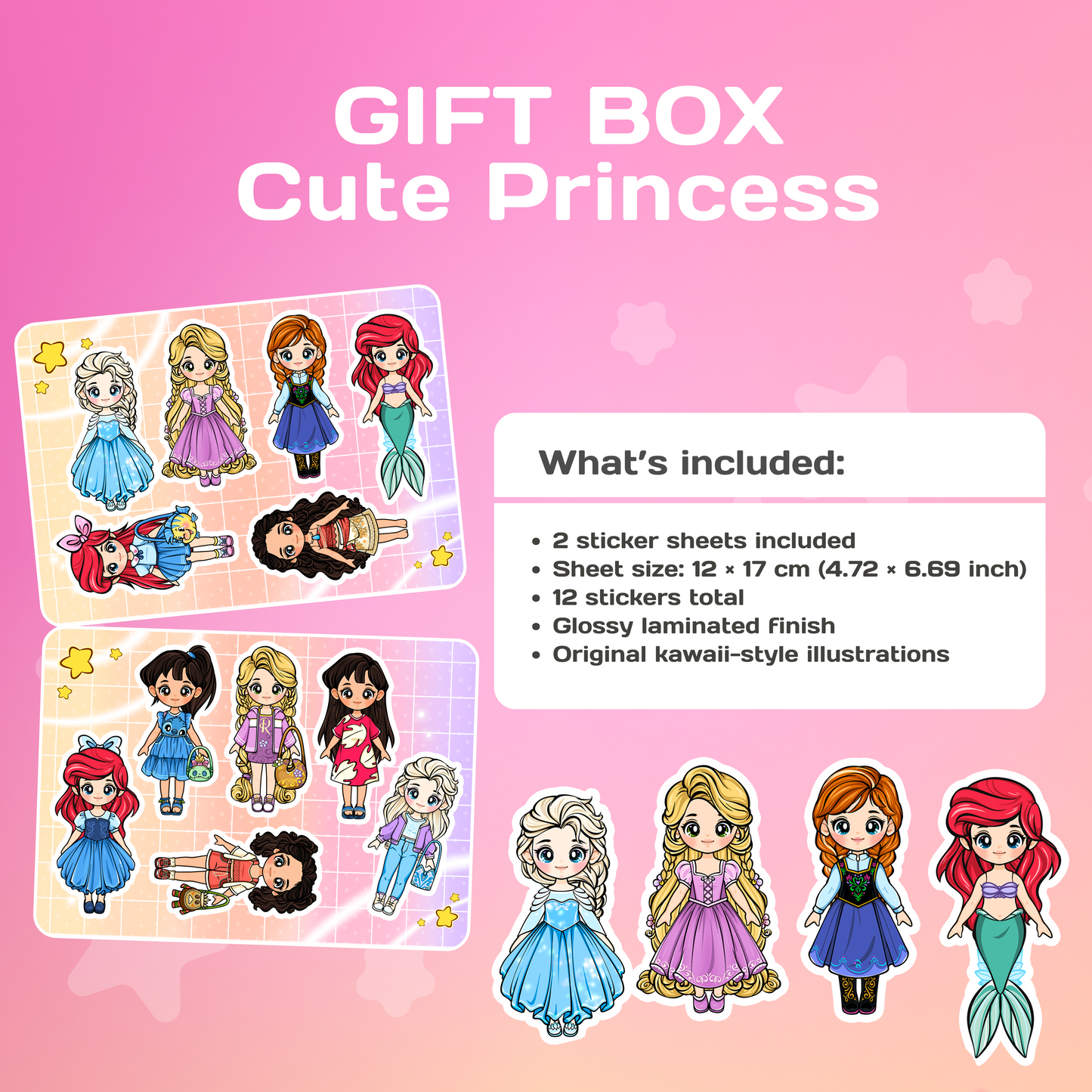 Cute Princess Gift Box | Interactive Dress-Up Play Set