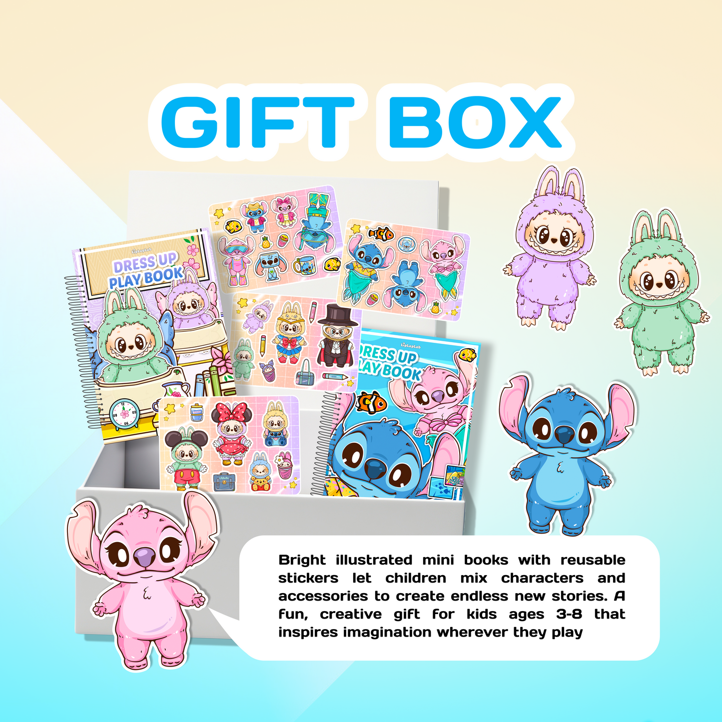 Puppenhaus-Geschenkbox (Mini-Bücher) – Mädchen & Jungen