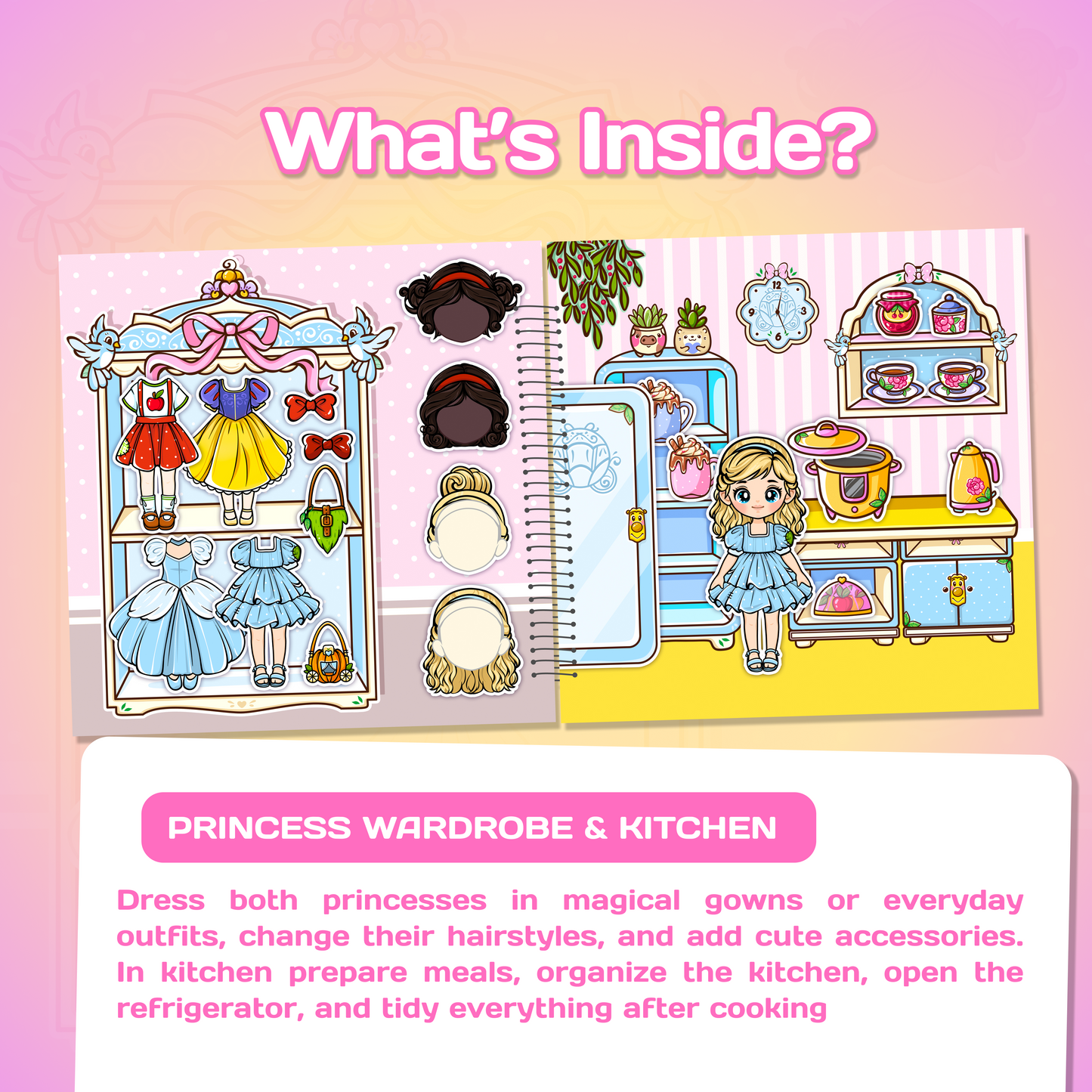 Libro gioco la casa delle bambole (3 simpatiche bambine)