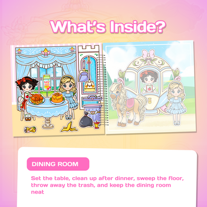 Libro gioco la casa delle bambole (3 simpatiche bambine)