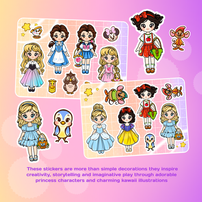 Kawaii Princess Sticker Set | Cute Decorative Stickers