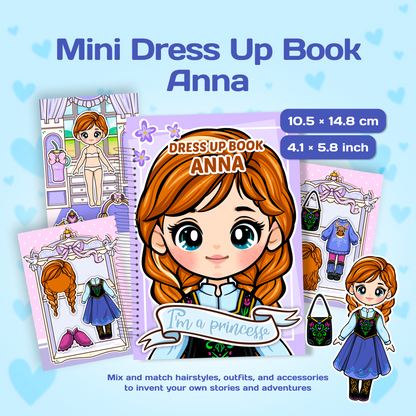 Mini Dress Up Book – Anna | Interactive Princess Dress Up Toy