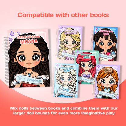 Mini Dress Up Book – Moana | Interactive Princess Dress Up Toy