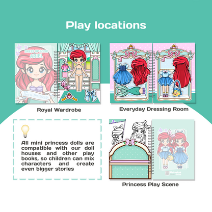 Mini Dress Up Book – Ariel | Interactive Princess Dress Up Toy