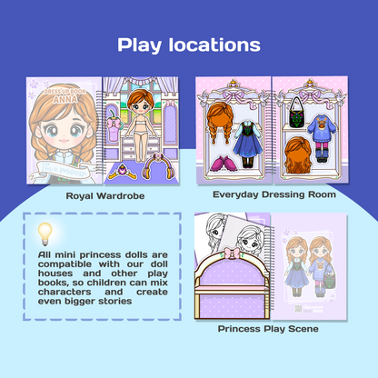 Mini Dress Up Book – Anna | Interactive Princess Dress Up Toy