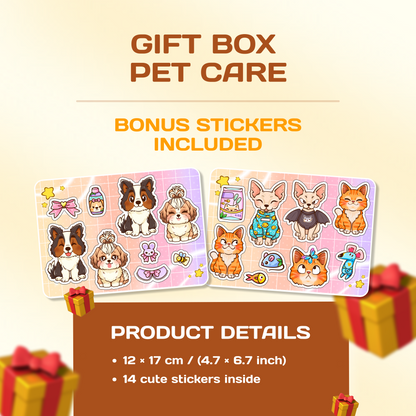 Pet Care Gift Box – Puppy & Ginger Cat Interactive Mini Books