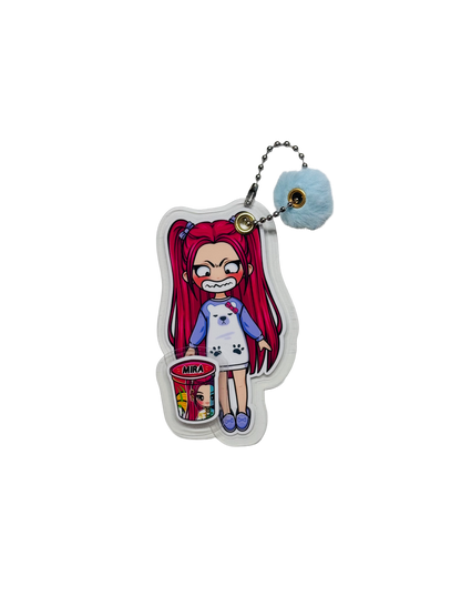 Mini Collectible Character Keychain Mira | Interactive Velcro Bag Charm