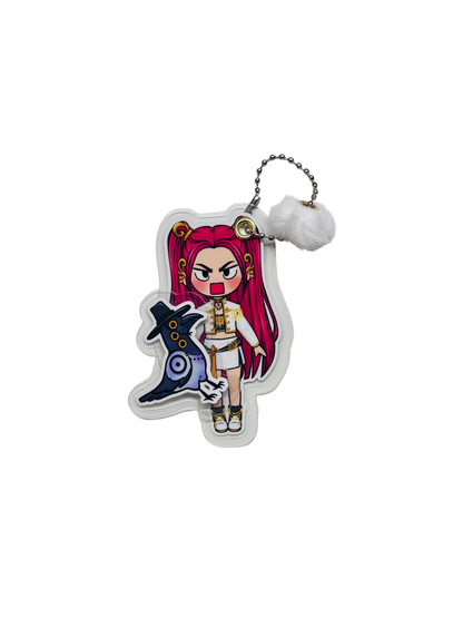 Mini Collectible Character Keychain Mira | Interactive Velcro Bag Charm