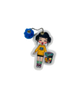Mini Collectible Character Keychain Zoey | Interactive Velcro Bag Charm