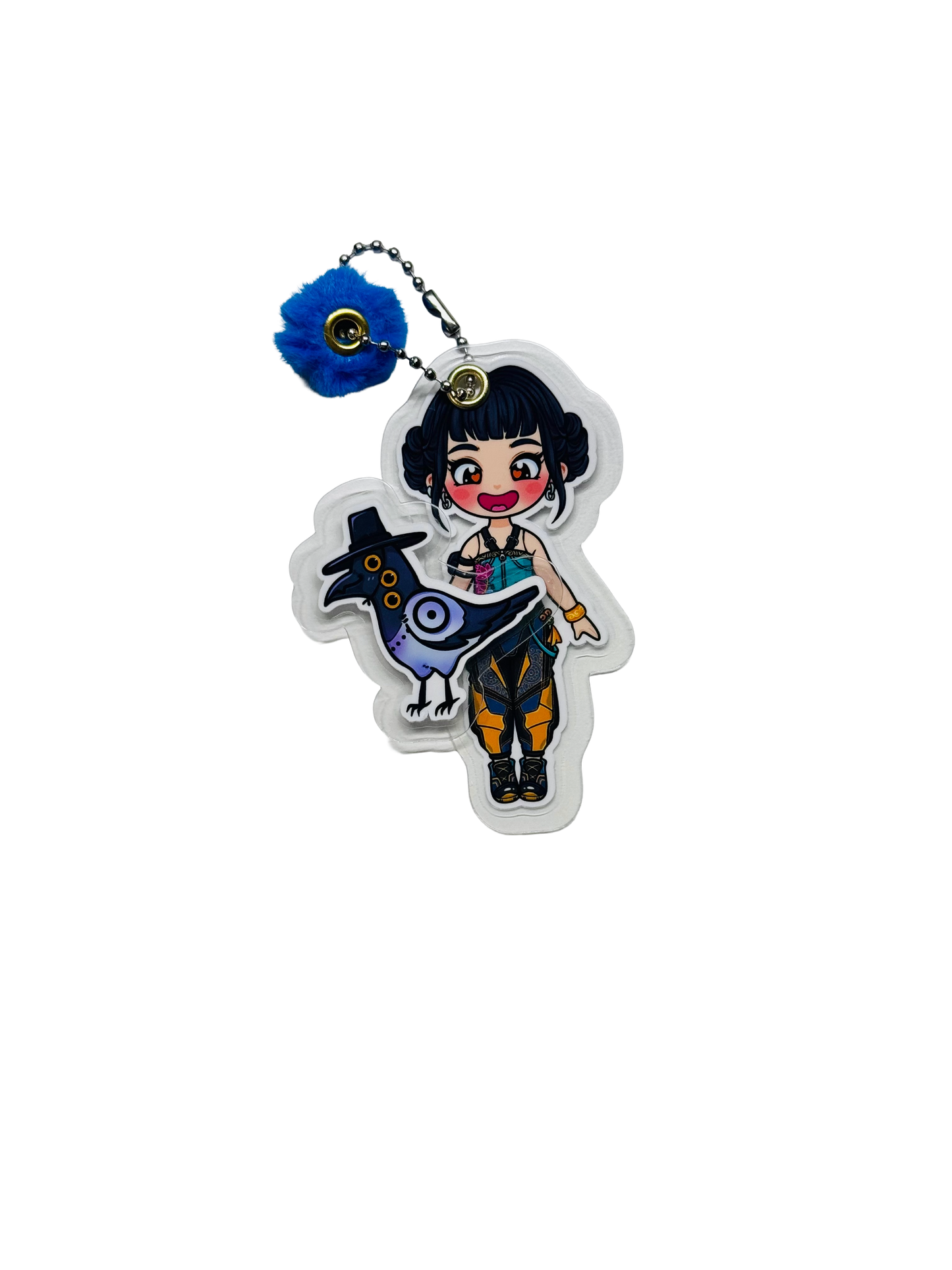 Mini Collectible Character Keychain Zoey | Interactive Velcro Bag Charm