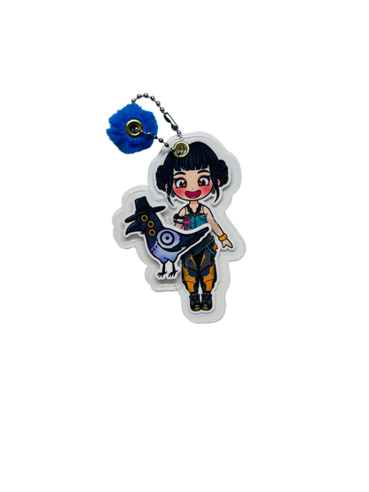Mini Collectible Character Keychain Zoey | Interactive Velcro Bag Charm