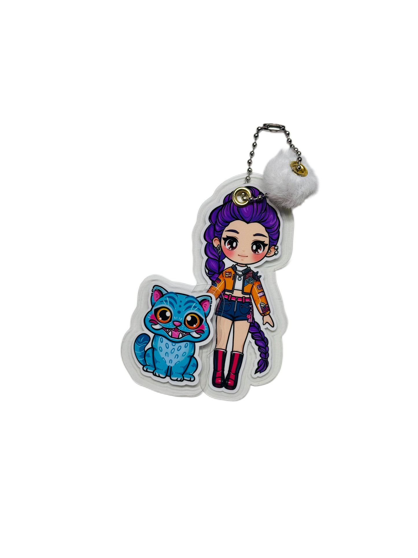 Mini Collectible Character Keychain Rumi | Interactive Velcro Bag Charm
