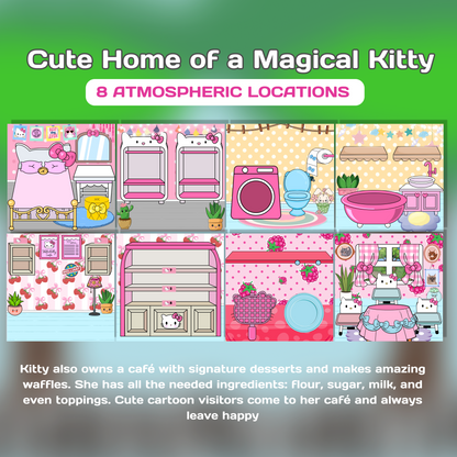 Interactive Doll House Busy Book Hello Kitty