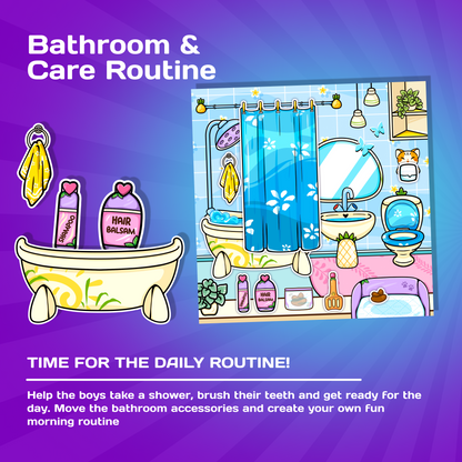 Boys Doll House Busy Book | Interactive Storytelling Play Book