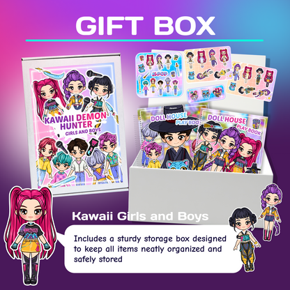 Kawaii Busy Book Gift Box – Girls & Boys | Interactive Velcro Play Set