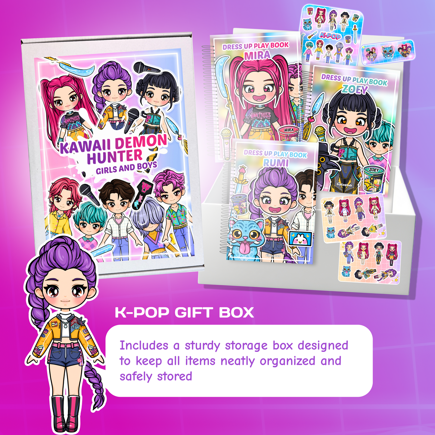 Mini Busy Book Gift Box for Girls & Boys | Kawaii Dress Up Play Set