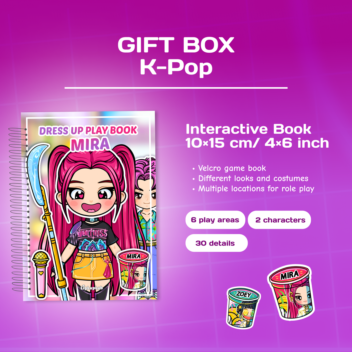 Mini Busy Book Gift Box for Girls & Boys | Kawaii Dress Up Play Set