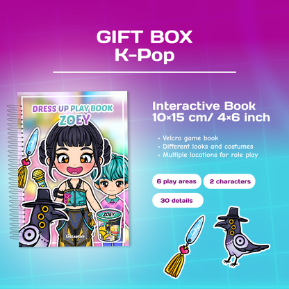 Mini Busy Book Gift Box for Girls & Boys | Kawaii Dress Up Play Set