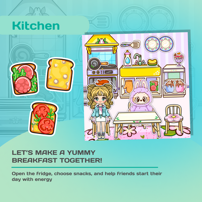Interactive Doll House Busy Book with Cute Characters