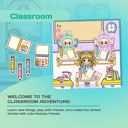 Interactive Doll House Busy Book with Cute Characters