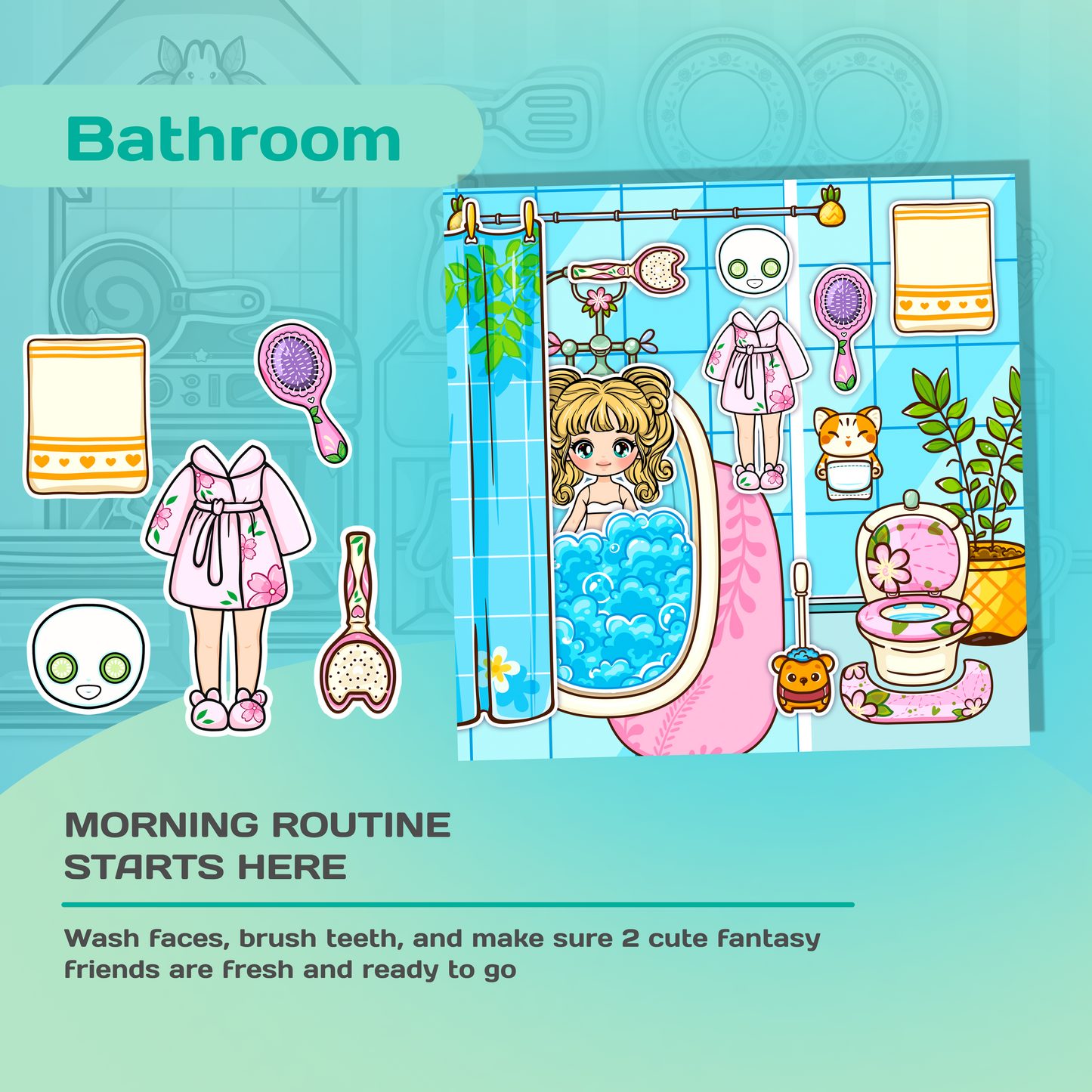 Interactive Doll House Busy Book with Cute Characters