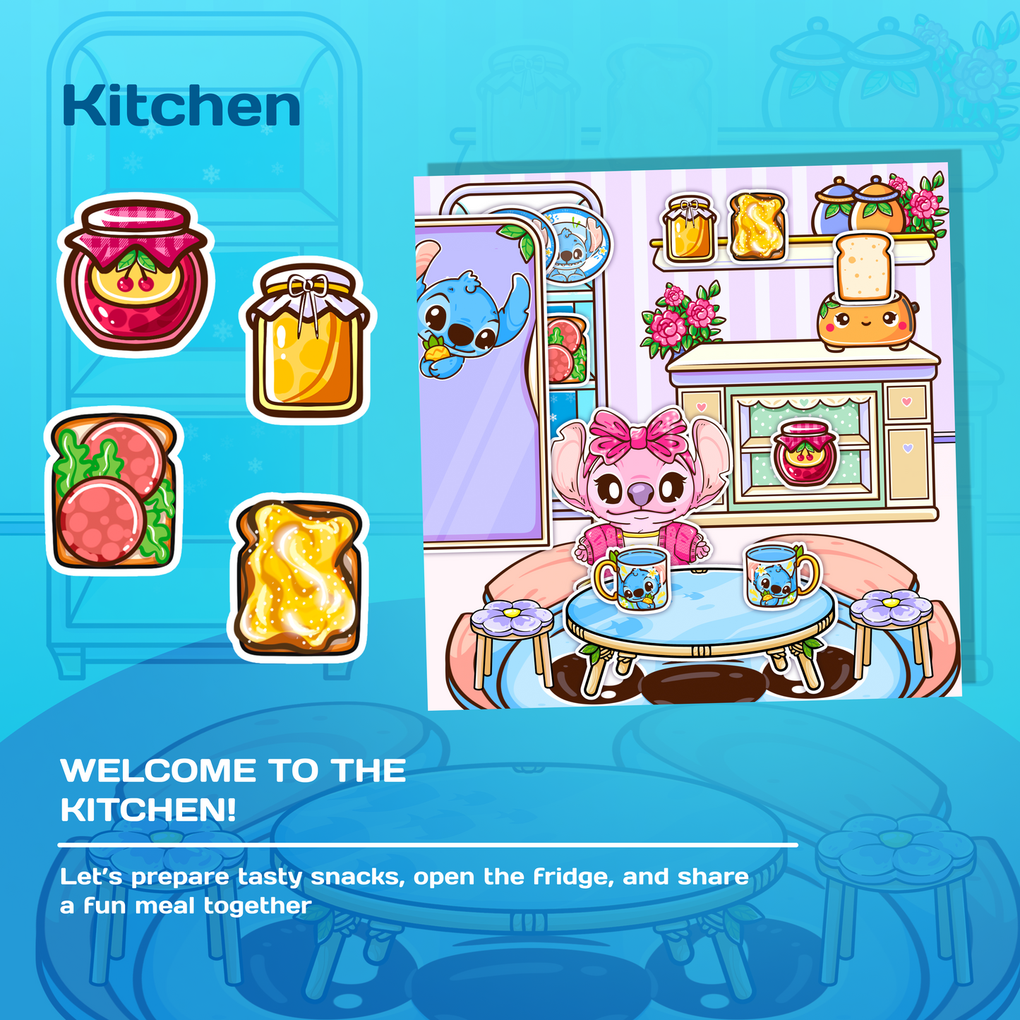 Interactive Doll House Busy Book with Cute Alien Friends