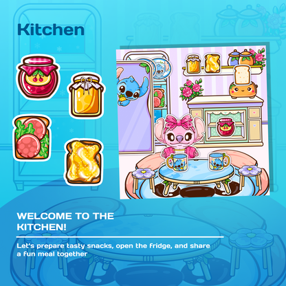 Interactive Doll House Busy Book with Cute Alien Friends
