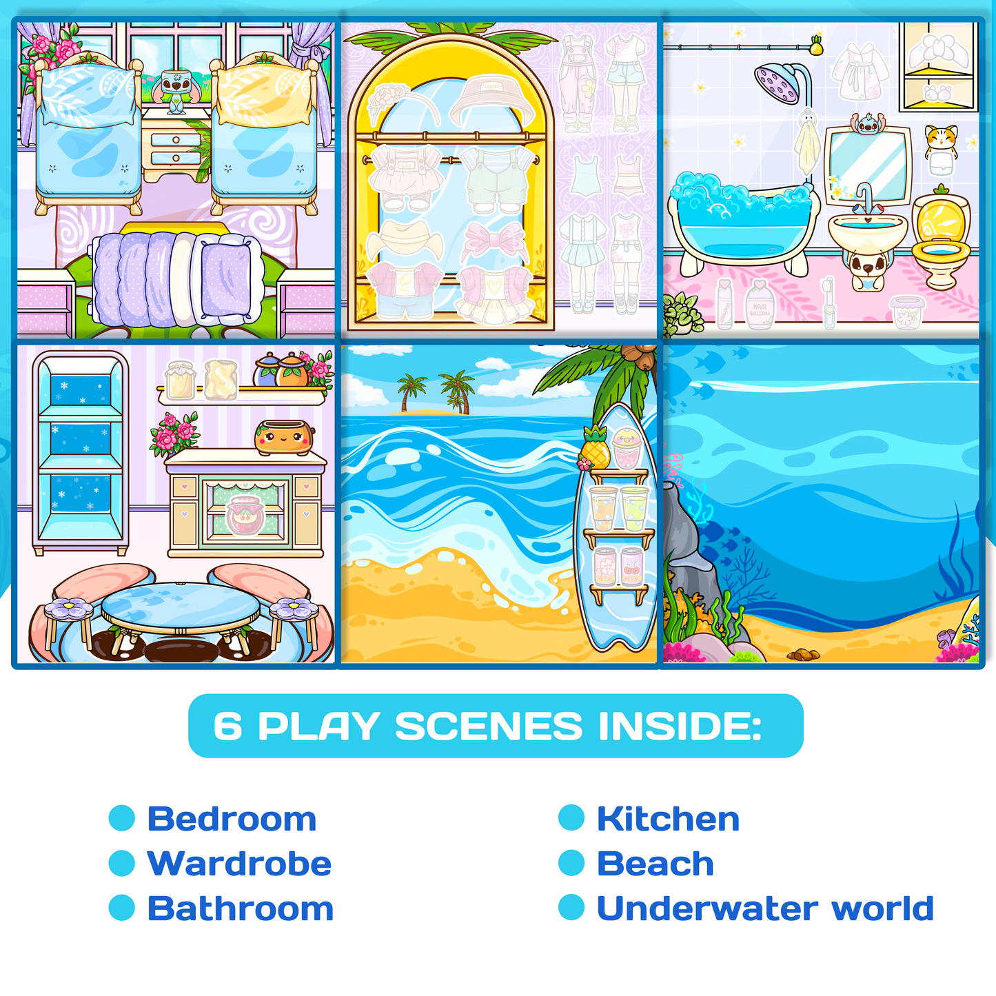 Interactive Doll House Busy Book with Cute Alien Friends