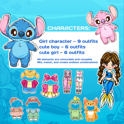 Interactive Doll House Busy Book with Cute Alien Friends