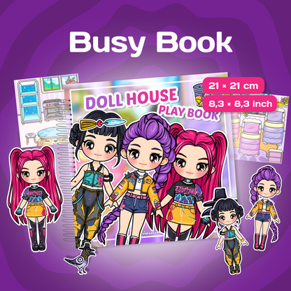 Girls Doll House Busy Book | Interactive Dress Up Play Book