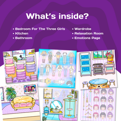 Girls Doll House Busy Book | Interactive Dress Up Play Book