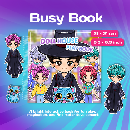 Boys Doll House Busy Book | Interactive Storytelling Play Book