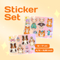 Kawaii Cat & Puppy Stickers – Cute Pet Sticker Set