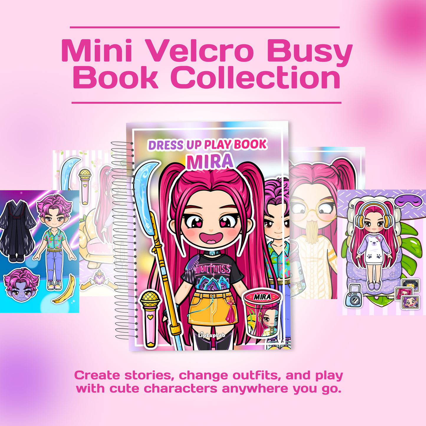 Cute Girl Mira Mini Busy Book – Interactive Dress Up Play Book