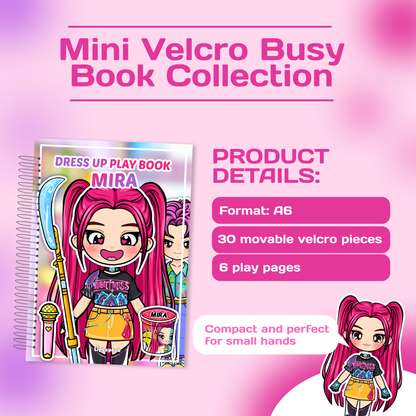 Cute Girl Mira Mini Busy Book – Interactive Dress Up Play Book