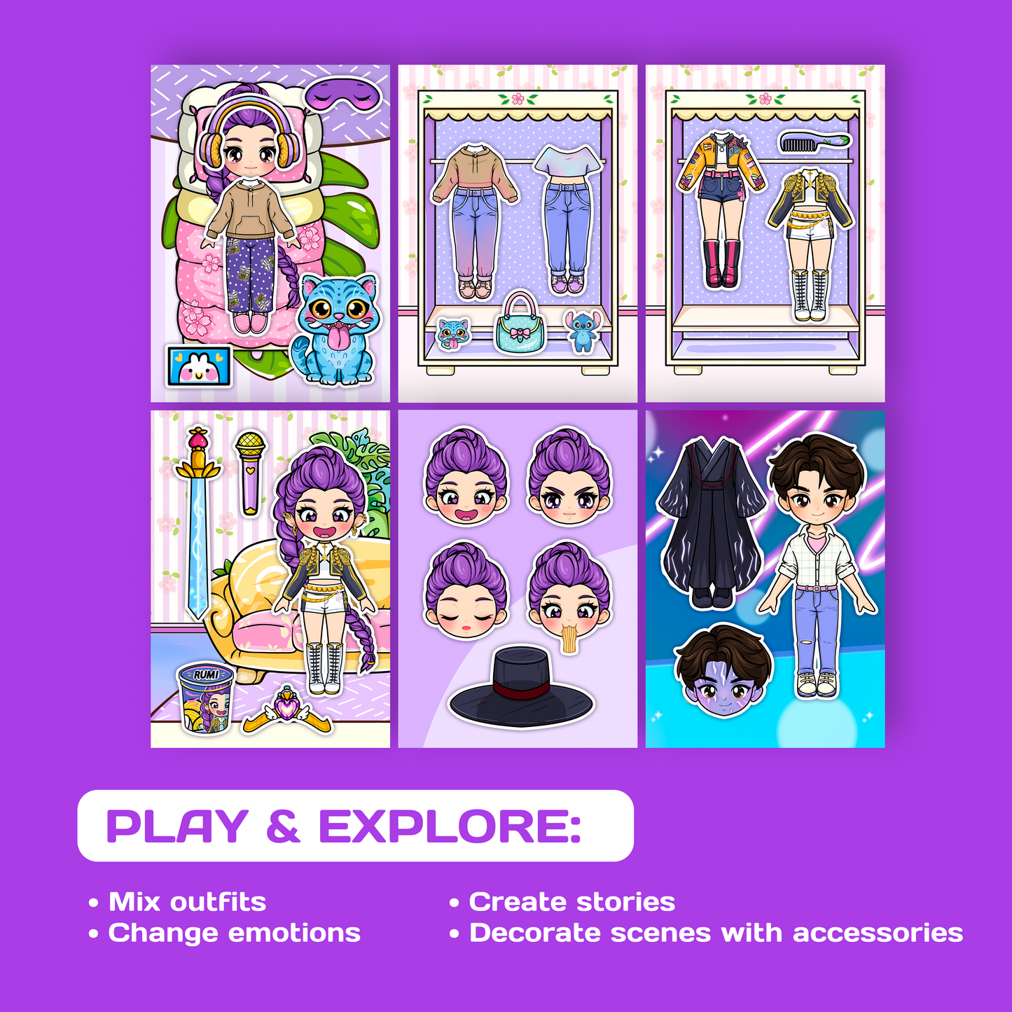 Mini Busy Book Gift Box for Girls & Boys | Kawaii Dress Up Play Set