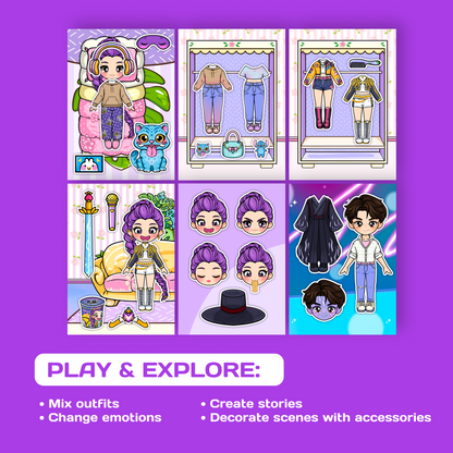 Mini Busy Book Gift Box for Girls & Boys | Kawaii Dress Up Play Set