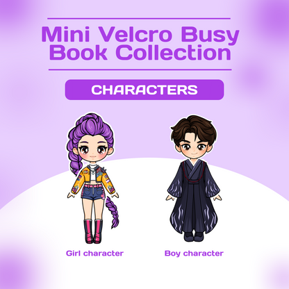 Cute Girl Rumi Mini Busy Book – Interactive Dress Up Play Book
